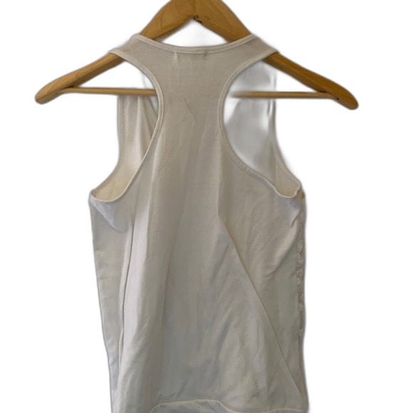 Soprano Sequin White with Chiffon Daisy Overlay Tank Girls Size XL (16) - Picture 2 of 11